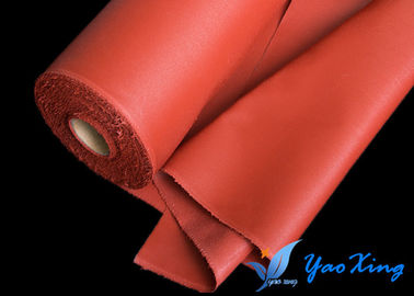 Vải sợi thủy tinh tráng silicone màu đỏ cho rèm chống cháy và khớp linh hoạt