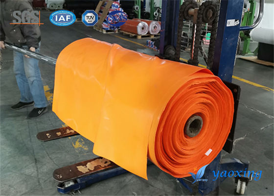 Vải sợi thủy tinh tráng cao su silicone màu cam được sử dụng trong khớp linh hoạt chống cháy