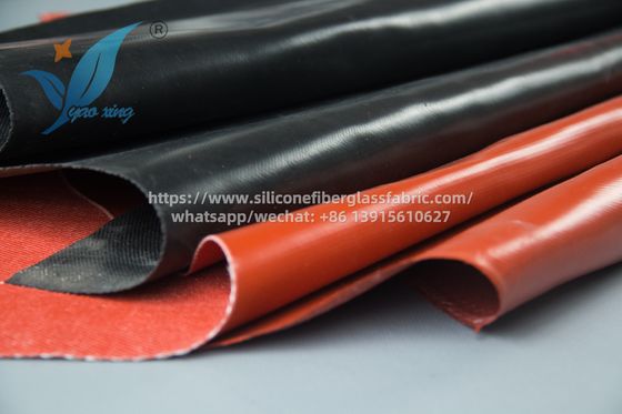 0.4mm vải rèm chống cháy Silicone phủ kết cấu mềm