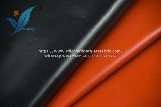 0.4mm vải rèm chống cháy Silicone phủ kết cấu mềm