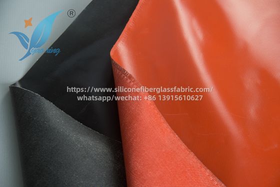 0.4mm vải rèm chống cháy Silicone phủ kết cấu mềm