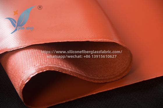 Vải sợi thủy tinh tráng silicone rộng 1.5m cho cửa chống cháy, độ bền cao, kết cấu mềm