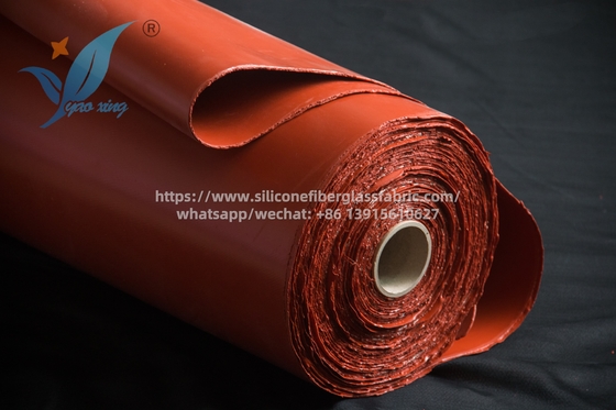 Vải sợi thủy tinh silicon màu đỏ cho chăn cháy và khớp mở rộng