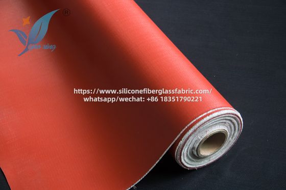 1.5mm Silicone phủ vải sợi thủy tinh cho các đầu nối linh hoạt ống dẫn