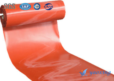 Vải sợi thủy tinh tráng silicone màu đỏ cho các công trình phòng cháy